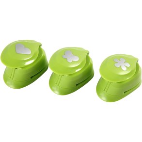 Stansejern, blomst, sommerfugl, hjerte, str. 25 mm, 3 stk./ 1 pk.