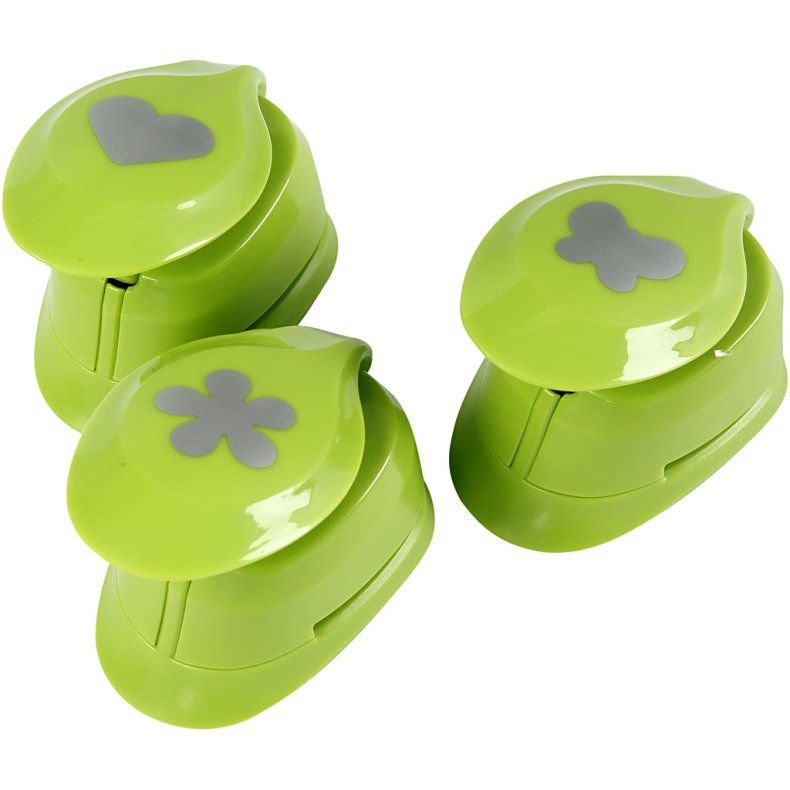 Stansejern, blomst, sommerfugl, hjerte, str. 25 mm, 3 stk./ 1 pk.