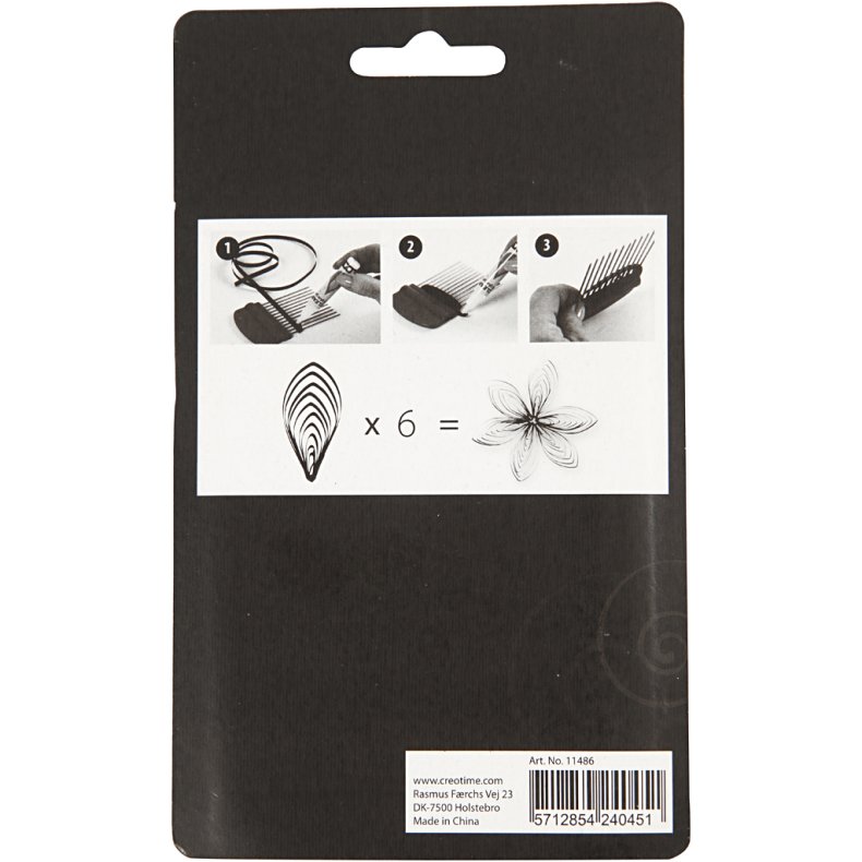 Quillingkam, L: 10,5 cm, B: 6,5 cm, 1 stk.