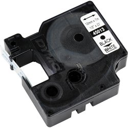 Dymo Tape, B: 12 mm, hvid, 7 m/ 1 rl.