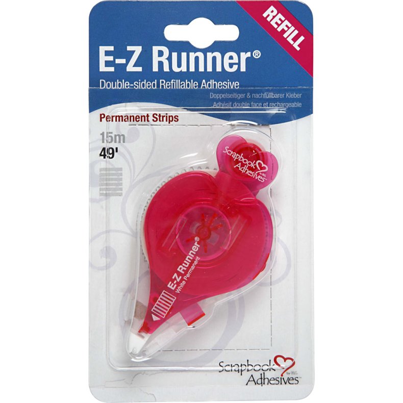 E-Z Runner&reg; - refill, striber, permanent lim, B: 8 mm, 15 m/ 1 rl.