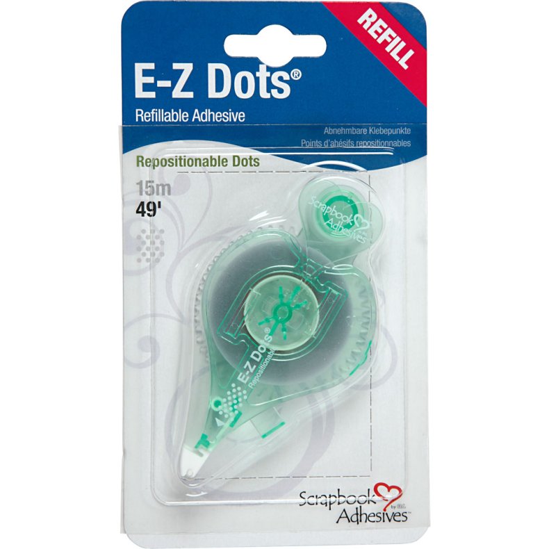 E-Z Runner&reg; - refill, prikker, non-permanent lim, B: 8 mm, 15 m/ 1 rl.