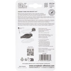 E-Z Runner&reg; - refill, prikker, permanent lim, B: 8 mm, 13 m/ 1 rl.