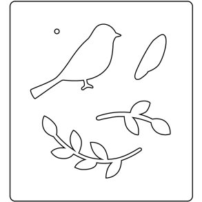 Skæreskabelon, fugl, str. 14x15,25 cm, tykkelse 15 mm, 1 stk.