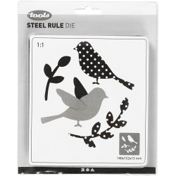 Sk&aelig;reskabelon, fugl, str. 14x15,25 cm, tykkelse 15 mm, 1 stk.