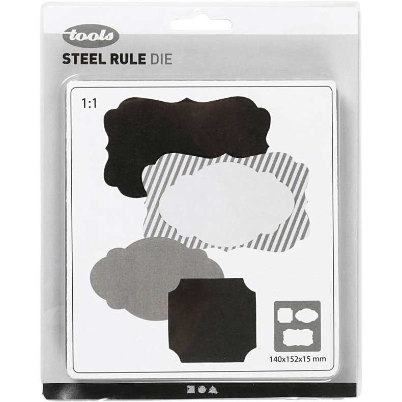 Sk&aelig;reskabelon, tag, str. 14x15,25 cm, tykkelse 15 mm, 1 stk.