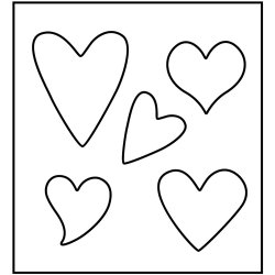 Sk&aelig;reskabelon, hjerte, str. 14x15,25 cm, tykkelse 15 mm, 1 stk.
