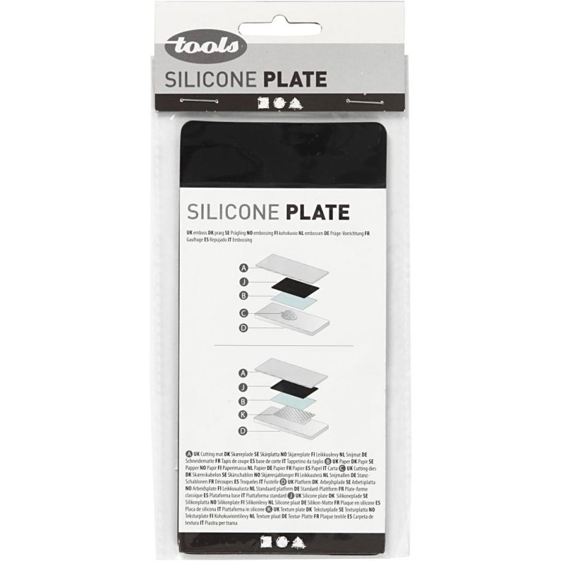 Silikoneplade, str. 15,5x7,3 cm, tykkelse 2 mm, 1 stk.