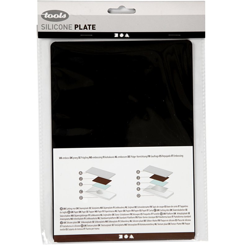 Silikoneplade, str. 15,3x21,6 cm, tykkelse 2 mm, 1 stk.