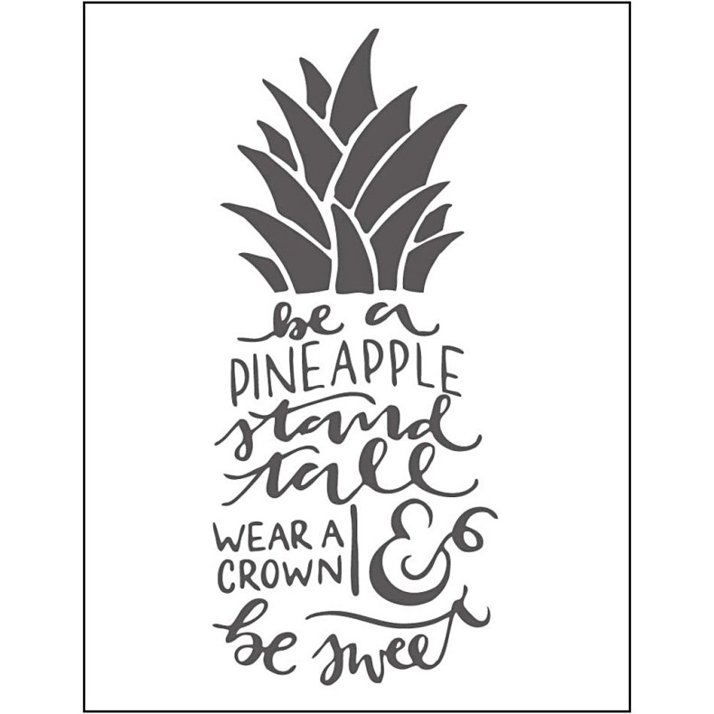 Pr&aelig;geskabelon, ord, str. 11x14 cm, tykkelse 2 mm, 1 stk.