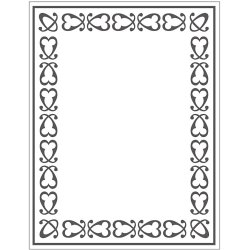 Pr&aelig;geskabelon, ramme, str. 11x14 cm, tykkelse 2 mm, 1 stk.