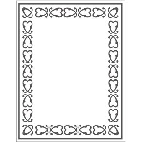Prægeskabelon, ramme, str. 11x14 cm, tykkelse 2 mm, 1 stk.