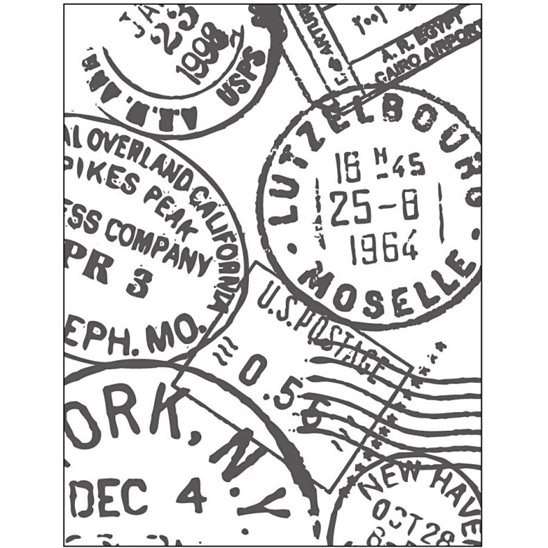 Pr&aelig;geskabelon, stempler, str. 11x14 cm, tykkelse 2 mm, 1 stk.