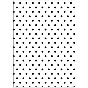 Prægeskabelon, polka prikker, str. 13x18,5 cm, tykkelse 2 mm, 1 stk.