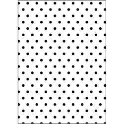 Pr&aelig;geskabelon, polka prikker, str. 13x18,5 cm, tykkelse 2 mm, 1 stk.