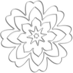 Sk&aelig;reskabelon, blomst, diam. 0,5-8 cm, 1 stk.