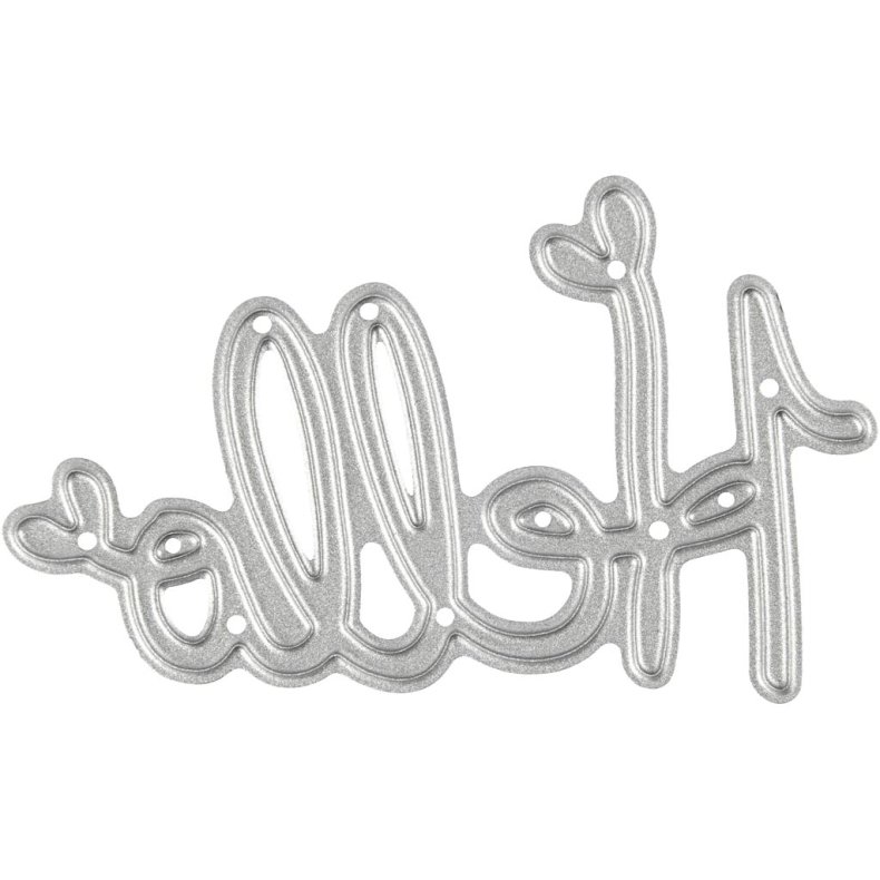 Sk&aelig;reskabelon, Hello, str. 59x36 mm, 1 stk.