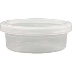 Plastb&oslash;tte med l&aring;g, H: 24 mm, diam. 68 mm, 45 ml, 20 stk./ 1 pk.
