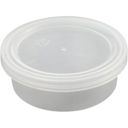 Plastb&oslash;tte med l&aring;g, H: 24 mm, diam. 68 mm, 45 ml, 20 stk./ 1 pk.