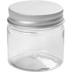 Plastd&aring;se med l&aring;g, H: 45 mm, diam. 44 mm, 50 ml, 10 stk./ 1 pk.