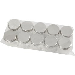 Plastd&aring;se med l&aring;g, H: 45 mm, diam. 44 mm, 50 ml, 10 stk./ 1 pk.