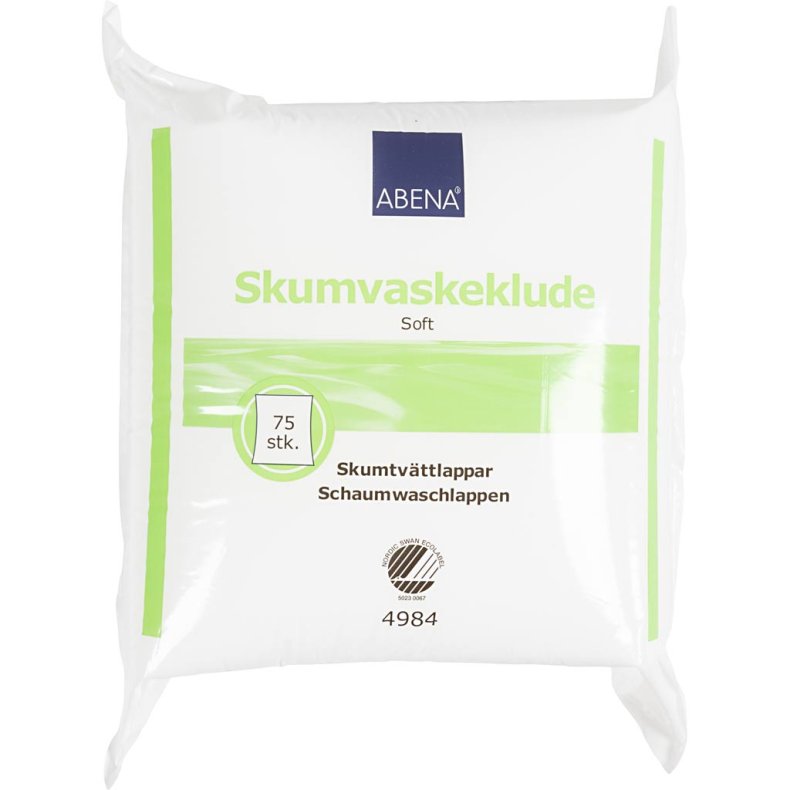 Vaskeklude, 75 stk./ 1 pk.