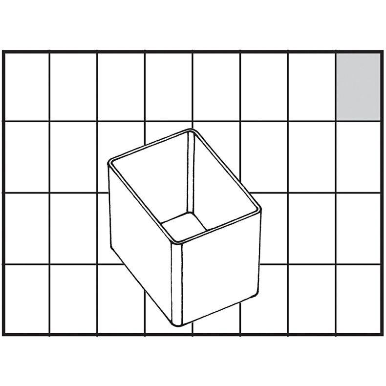 Basisindsats, nr. A9-1, H: 47 mm, str. 55x39 mm, 1 stk.