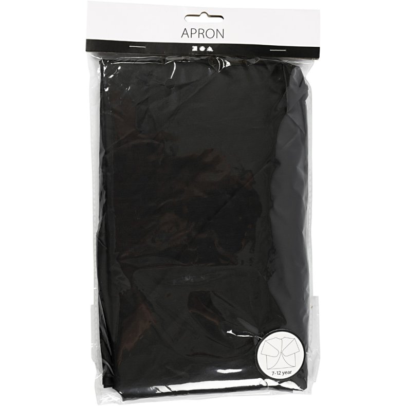 Malerkittel, L: 81 cm, str. 7-12 &aring;r, sort, 1 stk.