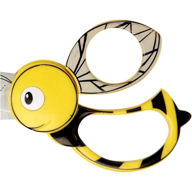 Fiskars B&oslash;rnesaks med Dyremotiv, bi, L: 13 cm, 1 stk.