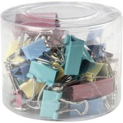 Klemmer, B: 15-19-25 mm, pastelfarver, 30 ass./ 1 pk.
