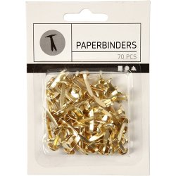 Clips, L: 20 mm, guld, 70 stk./ 1 pk.