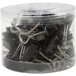 Klemmer, B: 19 mm, sort, 40 stk./ 1 pk.
