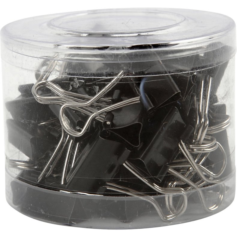 Klemmer, B: 19 mm, sort, 40 stk./ 1 pk.