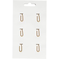 Klips, stjerne, str. 30x30 mm, guld, 6 stk./ 1 pk.