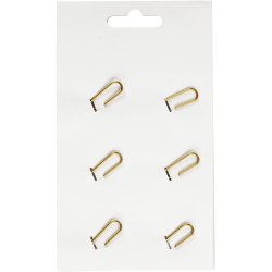 Klips, fugl, str. 32x40 mm, guld, 6 stk./ 1 pk.