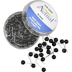 Kortn&aring;l, L: 17 mm, diam. 6 mm, sort, 100 stk./ 1 pk.