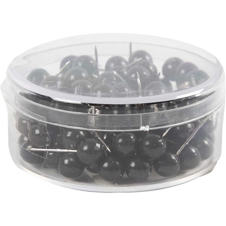 Kortn&aring;l, L: 17 mm, diam. 6 mm, sort, 100 stk./ 1 pk.