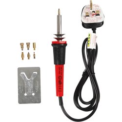 Elbr&aelig;nder, str. 19x3 cm, UK-Plug, sort, r&oslash;d, 1 stk.