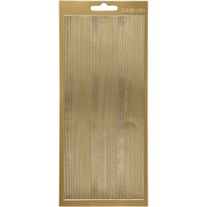Stickers, border, ark 10x23 cm, guld, 1 ark