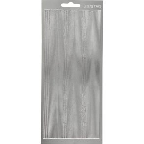 Stickers, border, ark 10x23 cm, sølv, 1 ark