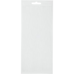 Stickers, border, ark 10x23 cm, hvid, 1 ark