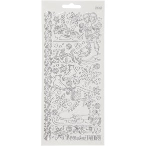 Stickers, skøjter, ark 10x23 cm, 1 ark