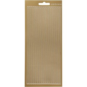 Stickers, border, ark 10x23 cm, guld, 1 ark