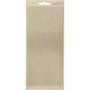 Stickers, border, ark 10x23 cm, guld, 1 ark