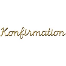 Stickers, konfirmation, ark 10x23 cm, guld, 1 ark