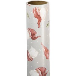 Gavepapir, Julemand med stor hue, B: 70 cm, 80 g, 2 m/ 1 rl.