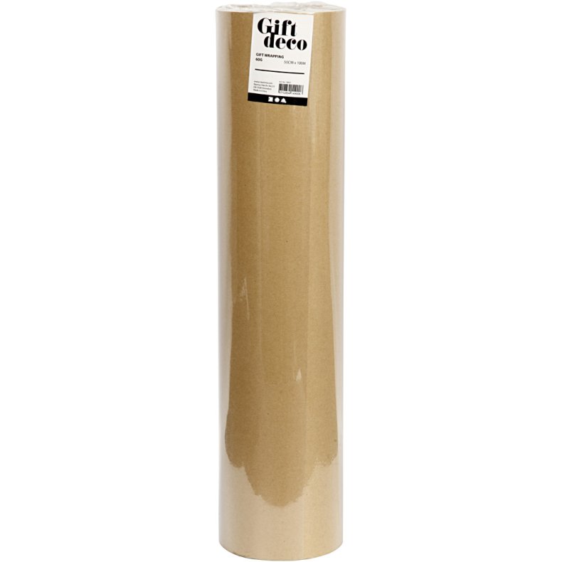 Gavepapir, B: 50 cm, 60 g, beige, 100 m/ 1 rl.