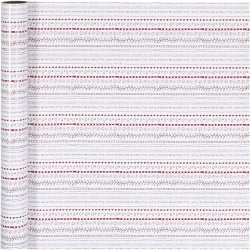 Gavepapir, doodles, B: 70 cm, 80 g, r&oslash;d, hvid, 4 m/ 1 rl.