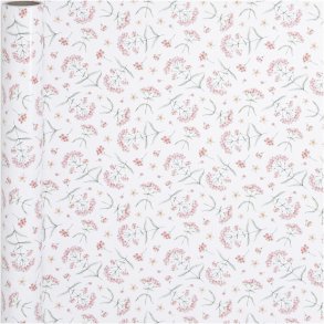 Gavepapir, blomster, B: 50 cm, 80 g, 5 m/ 1 rl.