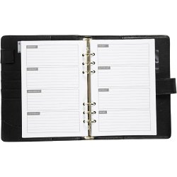 Kalender, str. 19x23,5x4 cm, ringordner, sort, 1 stk.